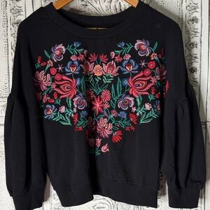 Bershka Black Embroidered Top